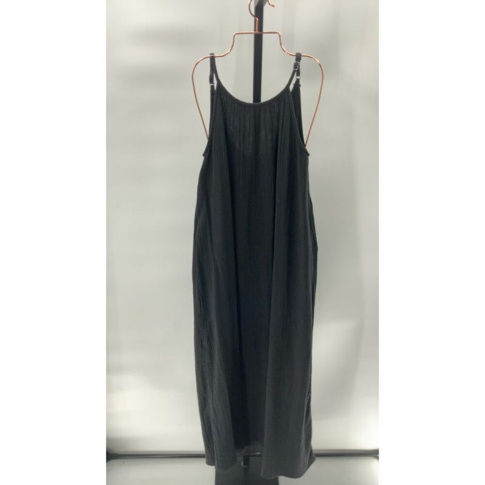 Quince Cotton Gauze Sleeveless Maxi Dress in Black